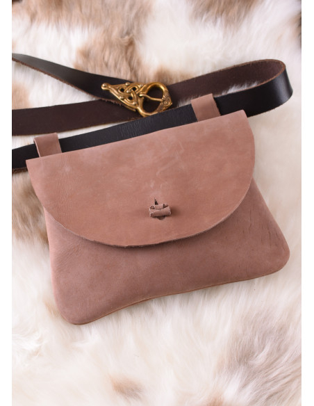 Bolsa de couro com passantes para...