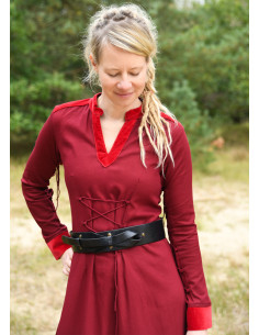 Cinto medieval de couro trançado, preto