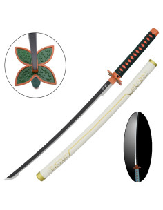Katana laranja Shinobu Kocho em Bambu com LED