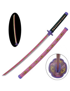 Katana Kokushibou de Demon Slayer em Bambu com LED