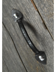 Maçaneta de aço forjado à mão (13 cm). 2