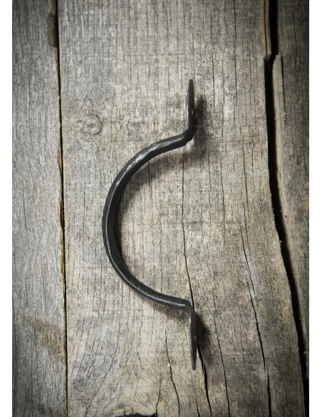 Maçaneta de aço forjado à mão (13 cm).