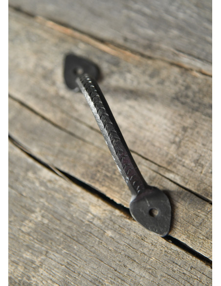 Maçaneta de aço forjado à mão (13 cm).
