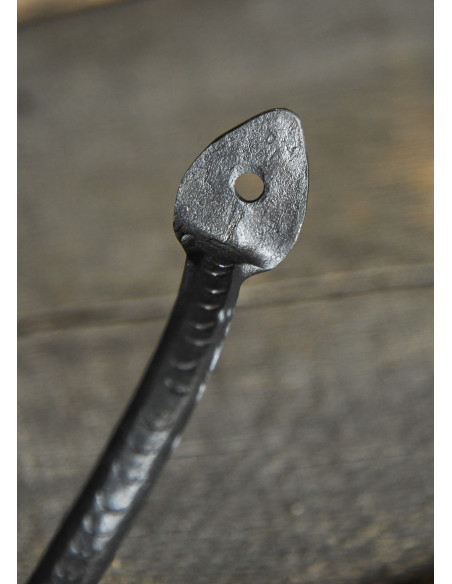 Maçaneta de aço forjado à mão (13 cm).