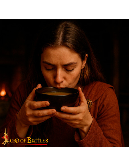 Tigela de chifre genuína feita à mão